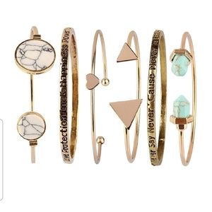 Beauty7 6 piece bangle bracelets